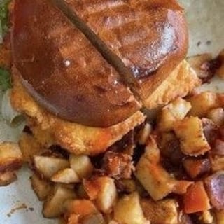 Honey Sriracha Fried Chicken on a Bun