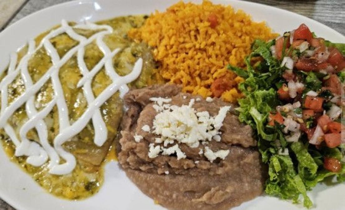 Enchiladas with Red Salsa.