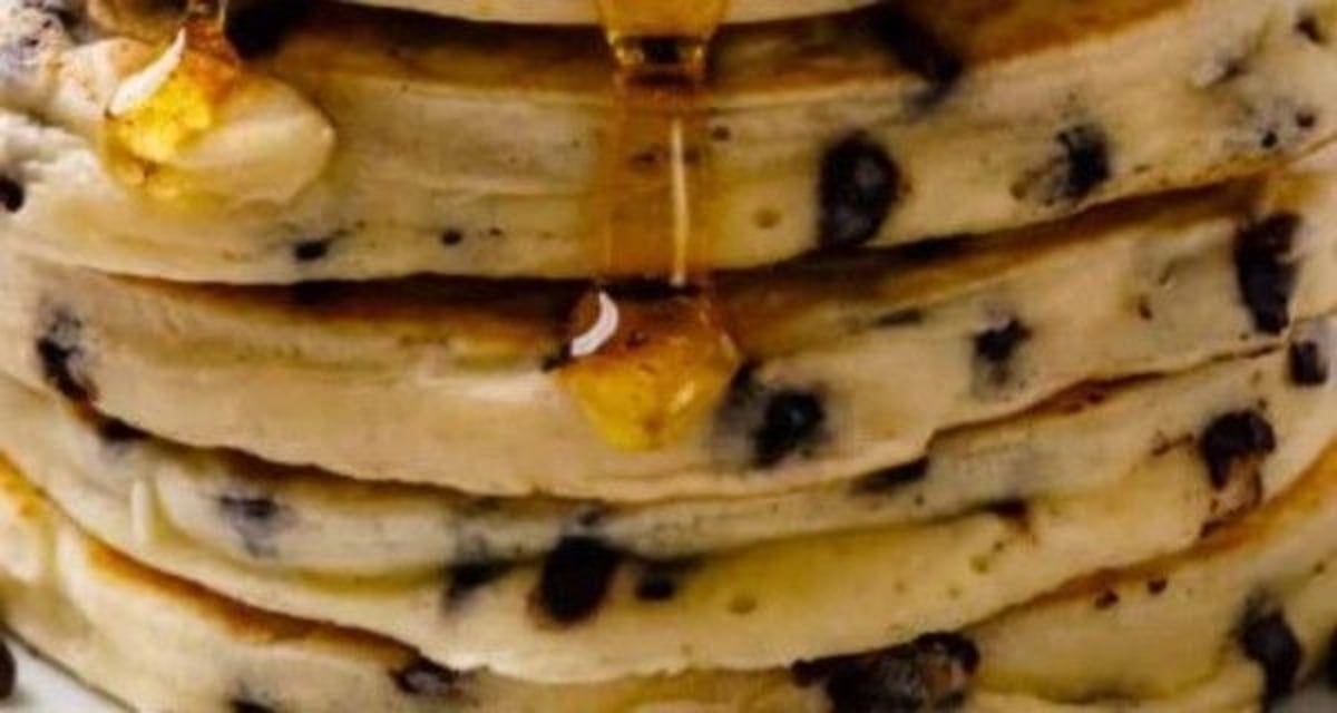 Three Chocolate Chip Pancakes.