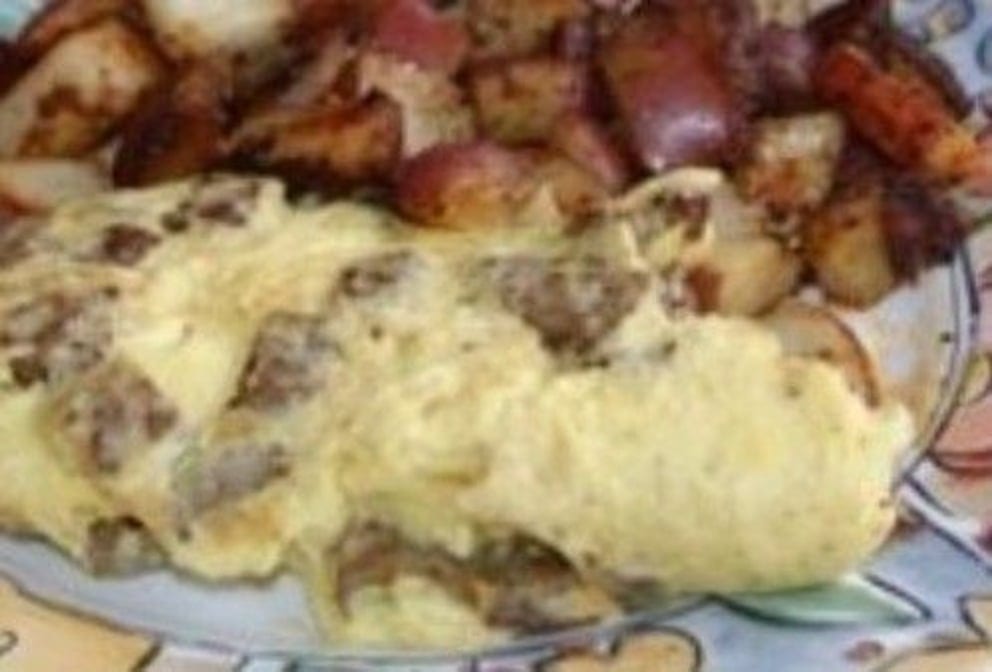 Steak Omelet.