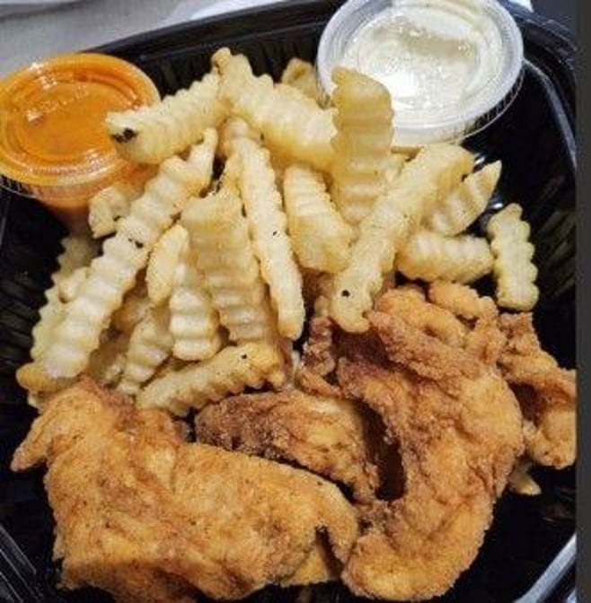 Kid's Chicken Tenders & French Fries.