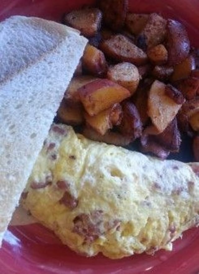 Chicken Sausage Omelet.