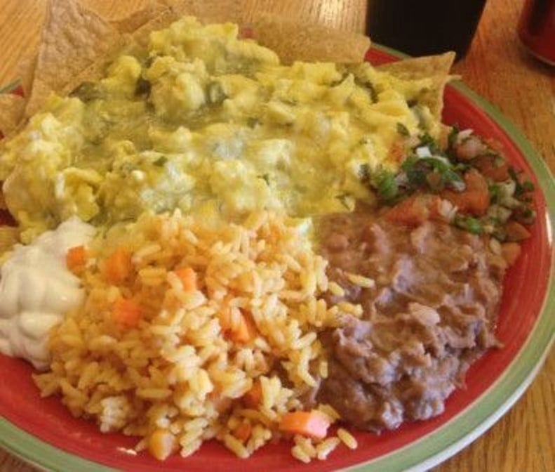 Chilaquiles with Green Salsa.