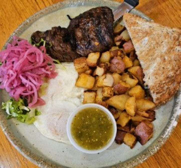 Two Eggs and Skirt Steak.